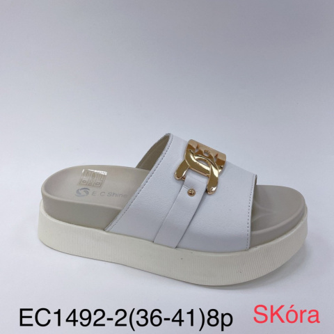 Klapki damskie - skóra, rozm. (36-41)