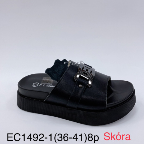 Klapki damskie - skóra, rozm. (36-41)