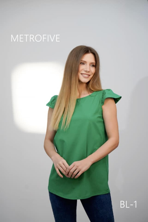 Women's blouse with short sleeves, model: BL-1