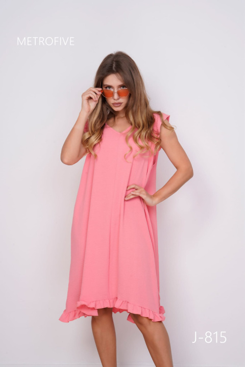 Women's dress with short sleeves, model: J-815