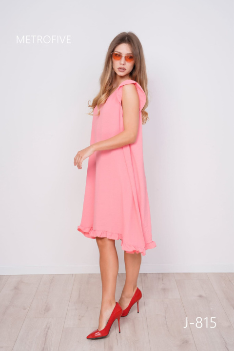 Women's dress with short sleeves, model: J-815