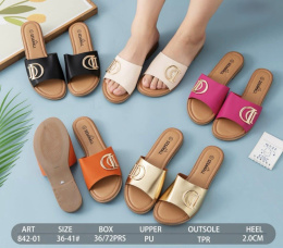 Women's flip-flops for summer, model: 842-01 (size 36-41)