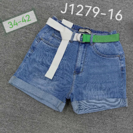 Krótkie, jeansowe spodenki damskie model: J1279-16 (rozm. 34-42)