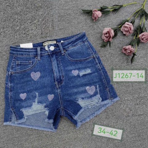 Women's denim shorts model: J1267-14 (size 34-42)