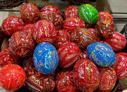 Drewniane jajka - pisanki Wielkanocne