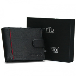 Skórzany mały portfel męski Bellugio EM-96R-035