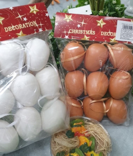 Plastikowe jajka - pisanki Wielkanocne do zawieszenia