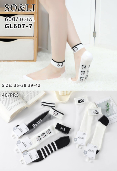 Women's socks model: GL607-7 (35-38, 39-42)