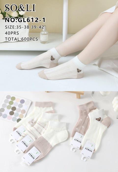 Women's socks model: GL612-1 (35-38, 39-42)