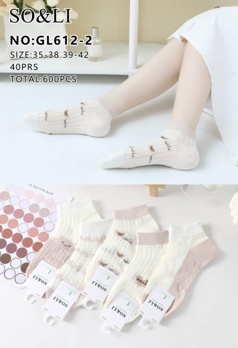 Women's socks model: GL612-2 (35-38, 39-42)