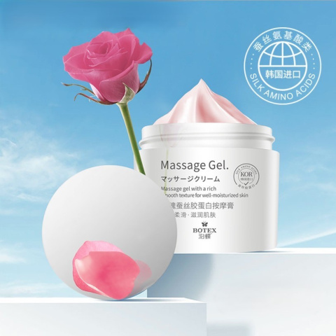 Massage gel-cream with silk amino acids and sericin