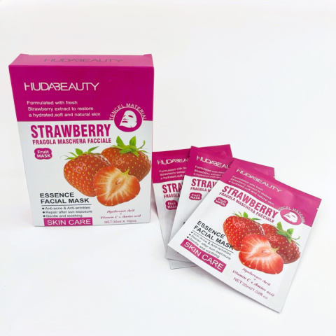 Moisturizing strawberry facial sheet mask