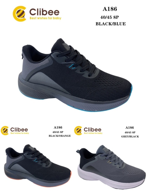 Men's sports shoes model: A186 (size: 40-45) CLIBEE