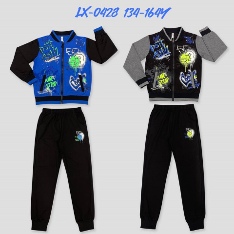 Boys' sweatpants 2-piece (size: 134-164), model: LX-0428