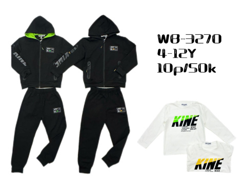 Boys' 3-piece tracksuit bottoms (age: 4-12), model: WB-3270