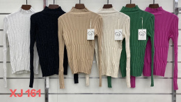Damski sweter - półgolf, model: XJ161