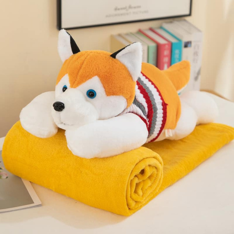 Mascot, 3-in-1 pillow with hidden microfiber blanket