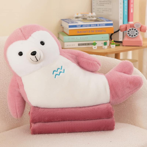Mascot, 3-in-1 pillow with hidden microfiber blanket