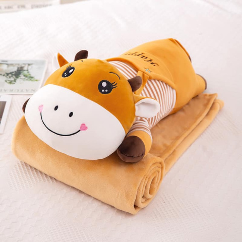 Mascot, 3-in-1 pillow with hidden microfiber blanket