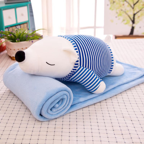 Mascot, 3-in-1 pillow with hidden microfiber blanket