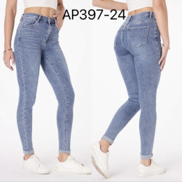 Women's high-waisted denim pants model: AP397-24