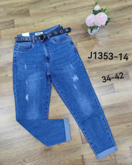 Women's high-waisted denim pants model: J1353