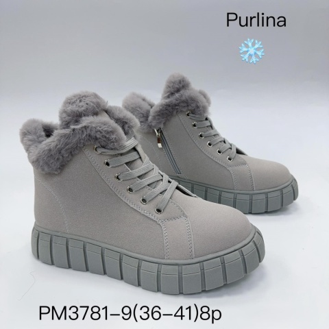 Botki damskie zamszowe - ocieplane, rozm. (36-41)