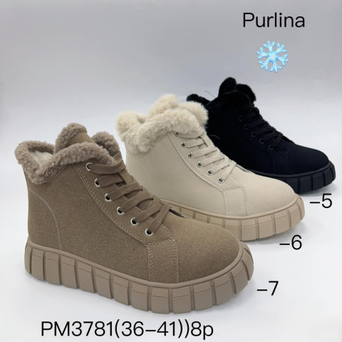 Women's suede boots - insulated, size (36-41)