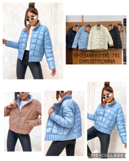 Women's reversible jacket, model: BH2348 BIG (size: 3XL-7XL)