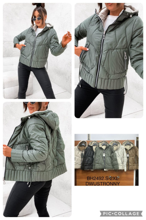 Women's reversible jacket, model: BH2492 (size: S-2XL)