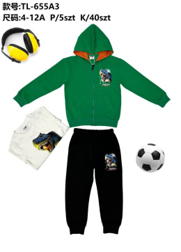 Boys' 2-piece sweatpants with hood