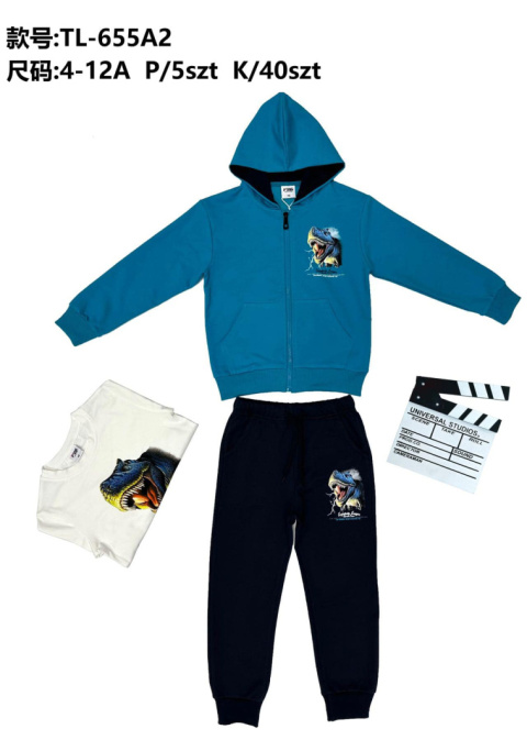 Boys' 2-piece sweatpants with hood