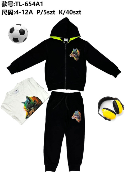 Boys' 2-piece sweatpants with hood