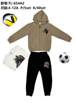 Boys' 2-piece sweatpants with hood