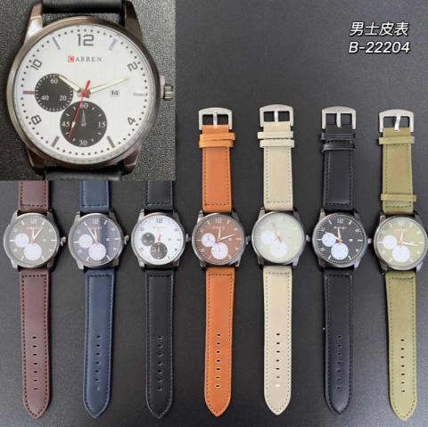 Men's watches on a leather strap