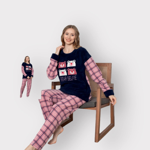 Women's pajamas - warm, winter (sizes M-XL)