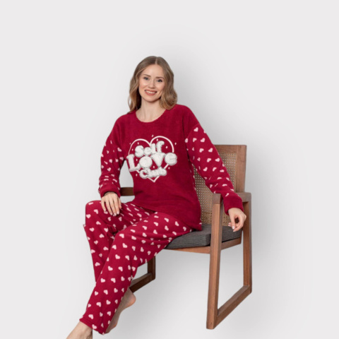 Women's pajamas - warm, winter (sizes M-XL)