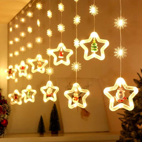 Micro LED star curtain - warm white