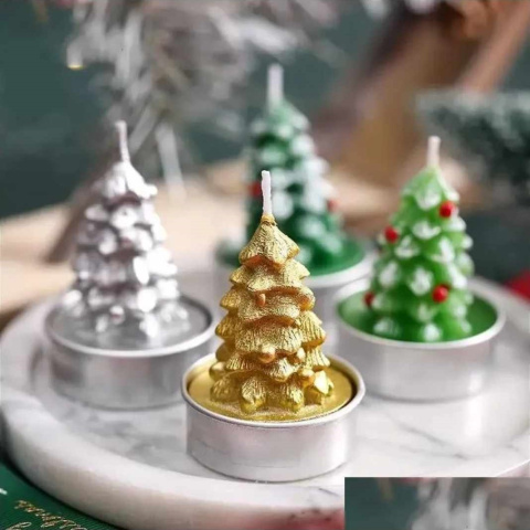 Natural Christmas candles - op. 12 pcs