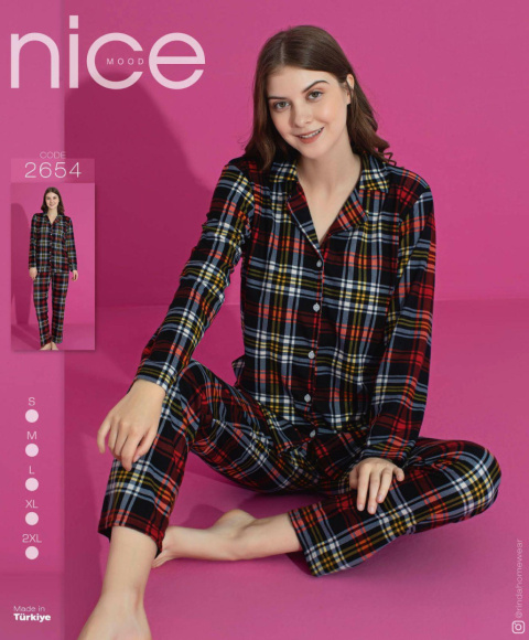 Women's pajamas (long sleeve + long pants), size S-2XL