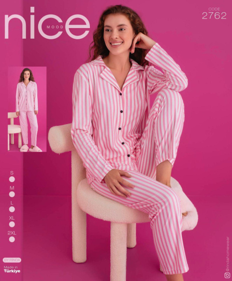 Women's pajamas (long sleeve + long pants), size S-2XL