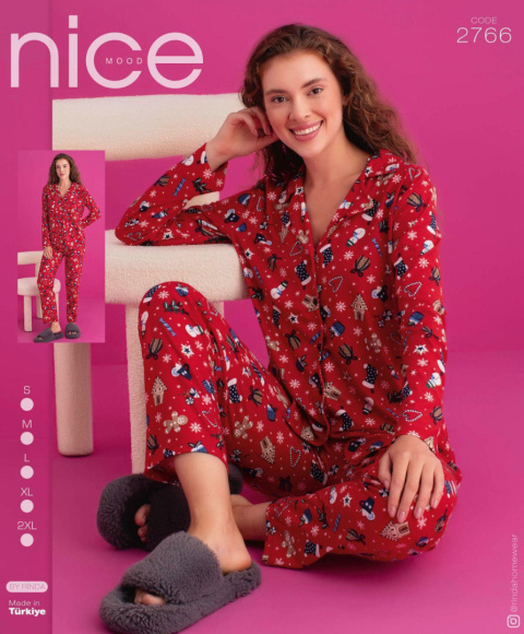 Women's pajamas (long sleeve + long pants), size S-2XL