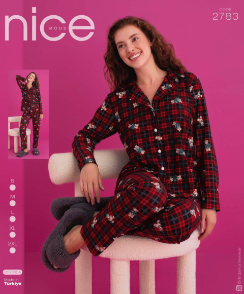 Women's pajamas (long sleeve + long pants), size S-2XL