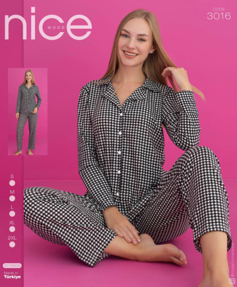 Women's pajamas (long sleeve + long pants), size S-2XL