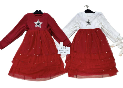 Christmas dress for a girl, age: 4-14 years