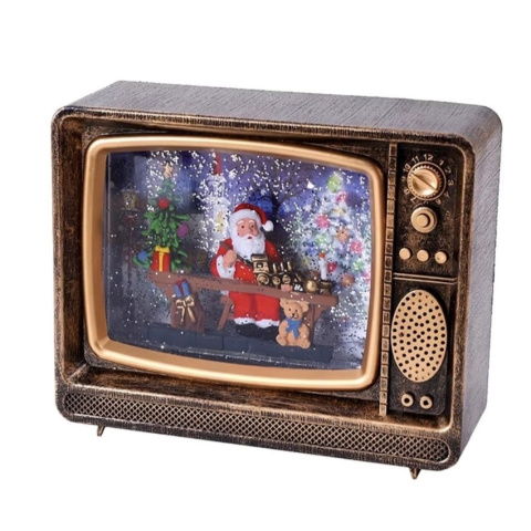 Decorative music box in the shape of a TV 20x25x9cm LED