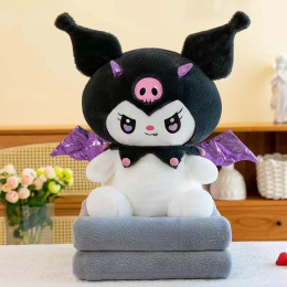 Mascot, plush toy with a hidden microfiber blanket with dimensions 110x160cm