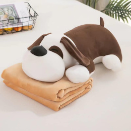 Mascot, plush toy with a hidden microfiber blanket with dimensions 110x160cm