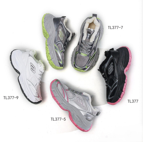 Women's winter sneakers with fur, model: TL377 (36-41)