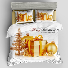 Christmas bedding set - 100% cotton satin (160x200cm / 200X220cm)